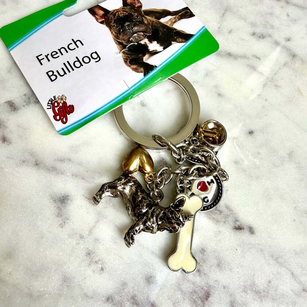Signed Key Chain CN DOG CHARM Food Bowl Heart I Love My Dog Best In Show Bone